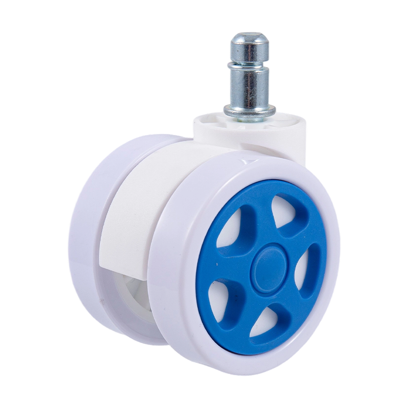 60/32 All-White Racing Wheel (5-Loch Blue) Universal Caster Accessoires für Bürorestühle und Maschenstühle